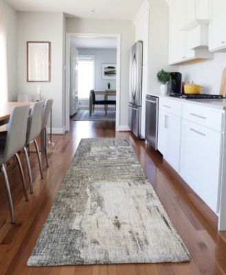 Boca Washable BO2 2'3''x7'6'' Runner Area Rug