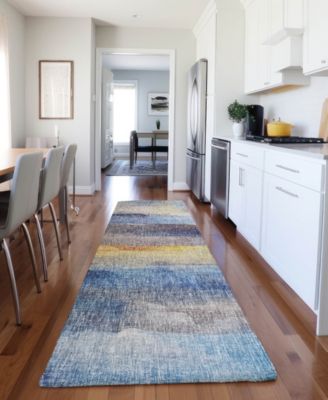 Boca Washable BO4 2'3''x7'6'' Runner Area Rug