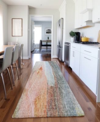 Boca Washable BO5 2'3''x7'6'' Runner Area Rug