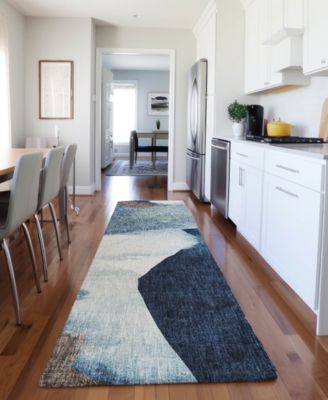 Boca Washable BO7 2'3''x7'6'' Runner Area Rug