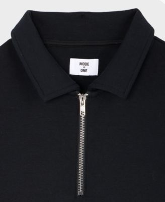 Men's Relaxed-Fit Heathered Quarter-Zip Scuba Polo Shirt, Macy's Exclusive