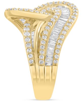 EFFY&reg; Lab Grown Diamond Statement Ring (1-3/8 ct. t.w.) in 14k Yellow Gold