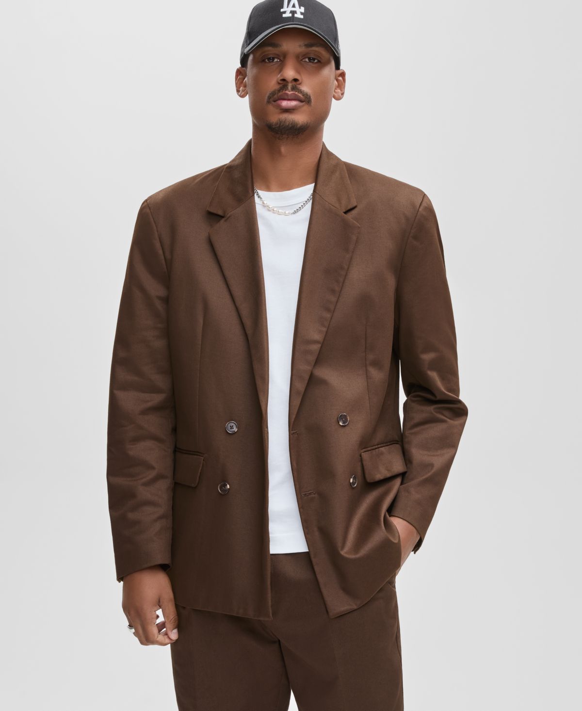 Мужской двубортный блейзер свободного кроя, эксклюзивный бренд Macy's