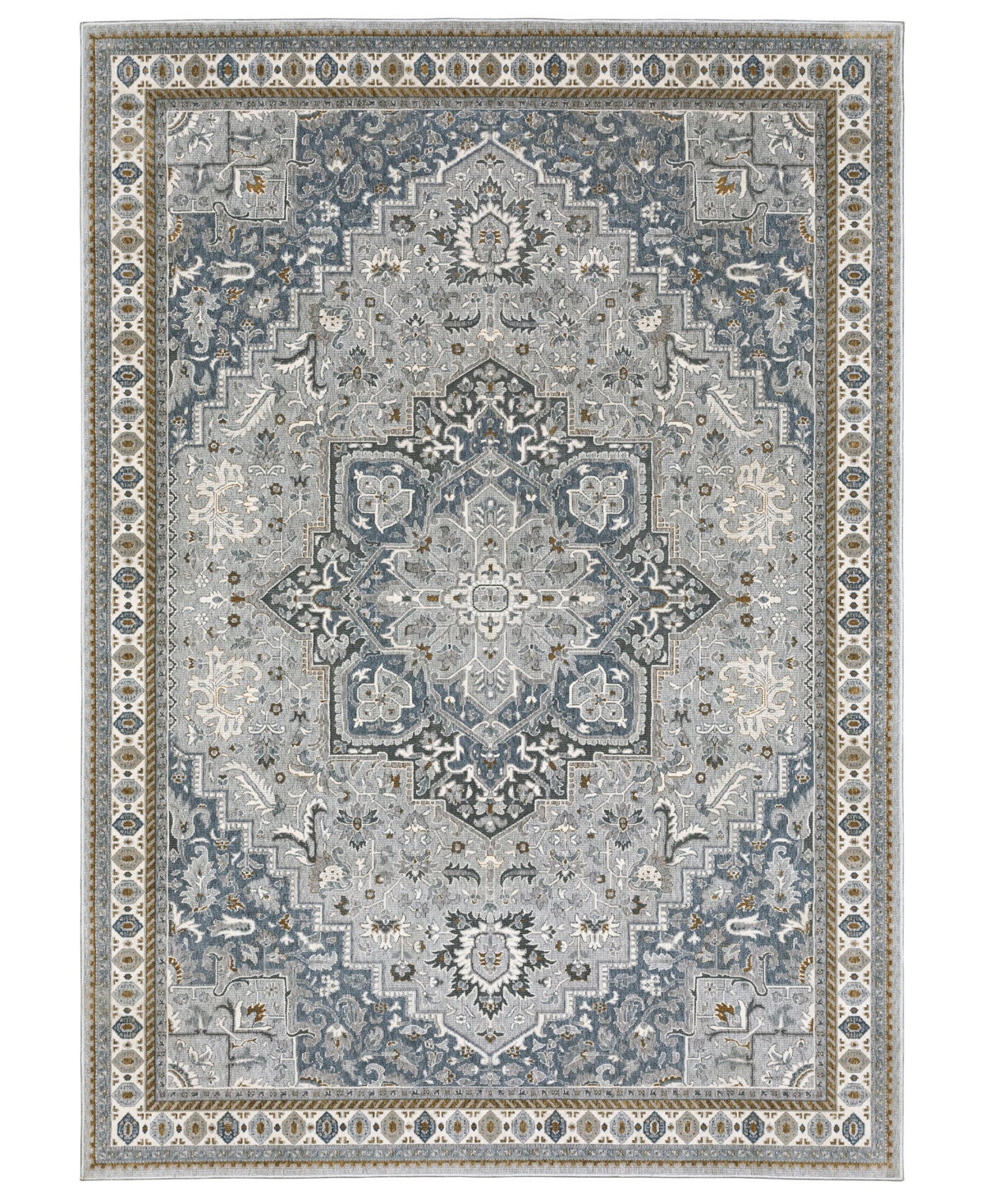 Oriental Weavers Ellington Ell02 7'10"x10'10" Area Rug In Blue