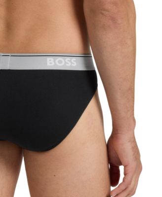Men's Power 3-Pk. Tipped Logo Waistband Briefs
