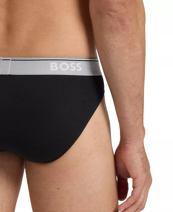 Men's Power 3-Pk. Tipped Logo Waistband Briefs - thumbnail 3