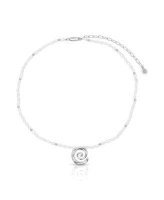 Aura Swirl Mother of Pearl Choker Necklace