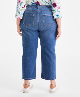 Plus Size Mid-Rise Curvy Capri Jeans, Exclusively at Macy's