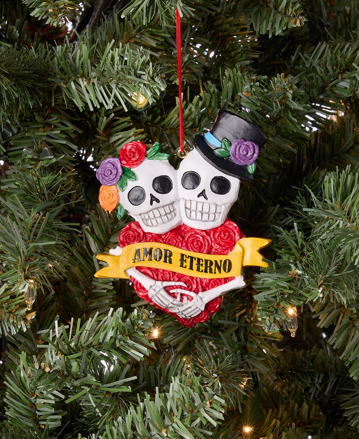 Holiday Lane Day Of The Dead Amor Eterno Ornament, Macy's Exclusive In Transparent