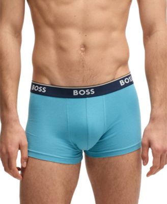 Men's Power 3-Pk. Tipped Logo Waistband Trunks