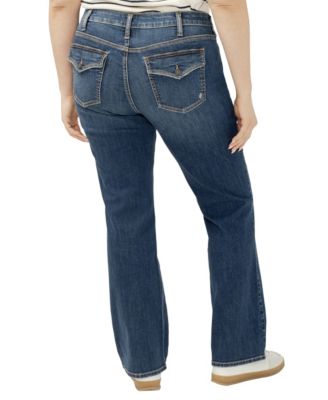 Plus Size Elyse Mid Rise Comfort Fit Bootcut Jeans