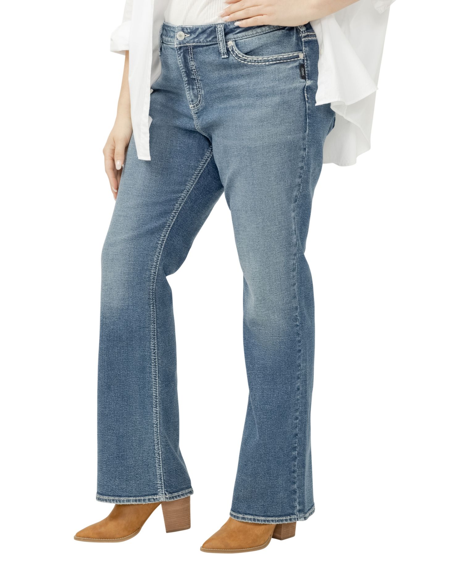 Plus Size Suki Mid Rise Curvy Fit Slim Bootcut Jeans