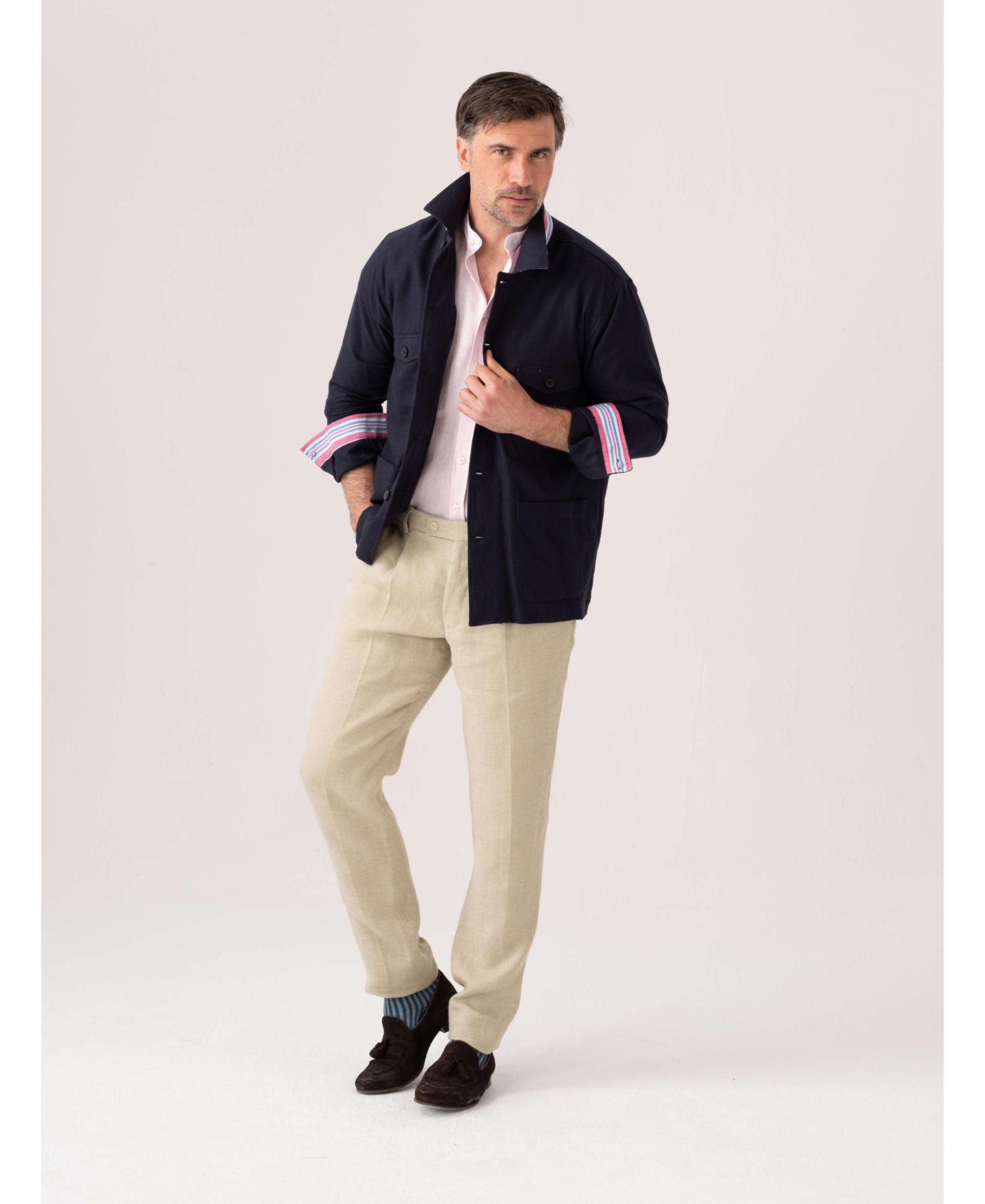 Men's Kikoy Cotton Shirt Jacket