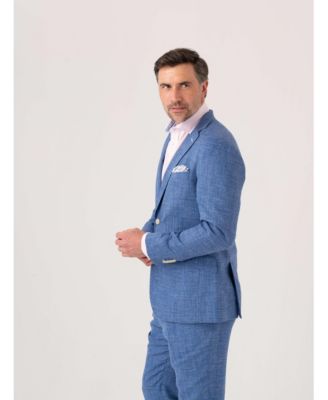Men's Linen/Wool/Silk Blend Tailored Blazer