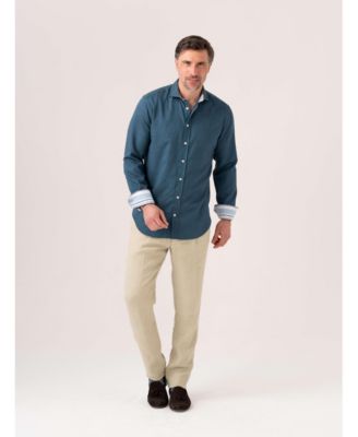 Men's Long Sleeve Cotton Merino Wool Shirt