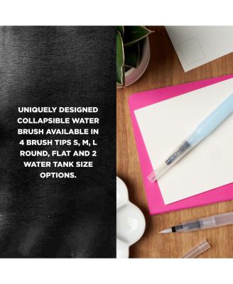 Koi Water Color Brushes, Set of 4 Assorted Brush Tips w/9 ml Tank