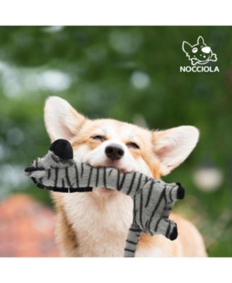 Twistable Zebra Stuffedless Dog Toy, Plush Dog Chew Toy for Small Medium Breed, Crinkle Animal Dog Toy to Keep Them Busy