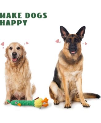 2-in-1 Squeaky Duck Dog Toy,Christmas gift,Cute Stuffed Dog Toys with Large Durable Rubber Squeaky Core for Aggressive Chewers