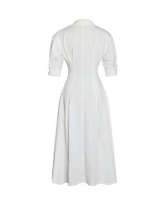Women's Palina Lyocell Pleated Midi Preppy Shirt Dress