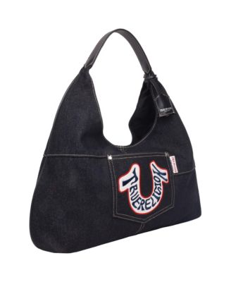 Retro Logo Denim Hobo Bag