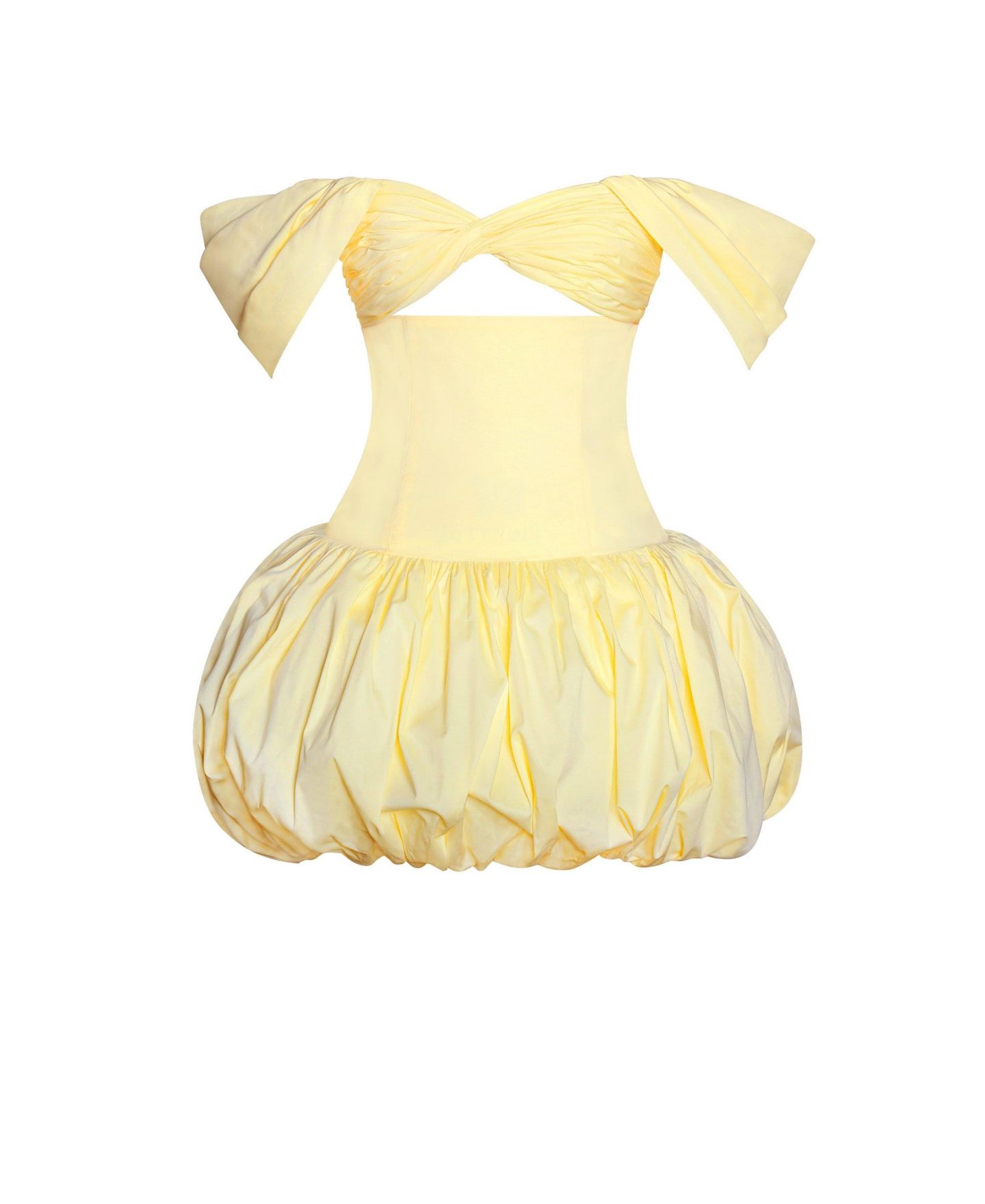 Женское платье Miss Circle Umika Butter Yellow Bubble Hem Mini, цвет: Жёлтый — фото 10