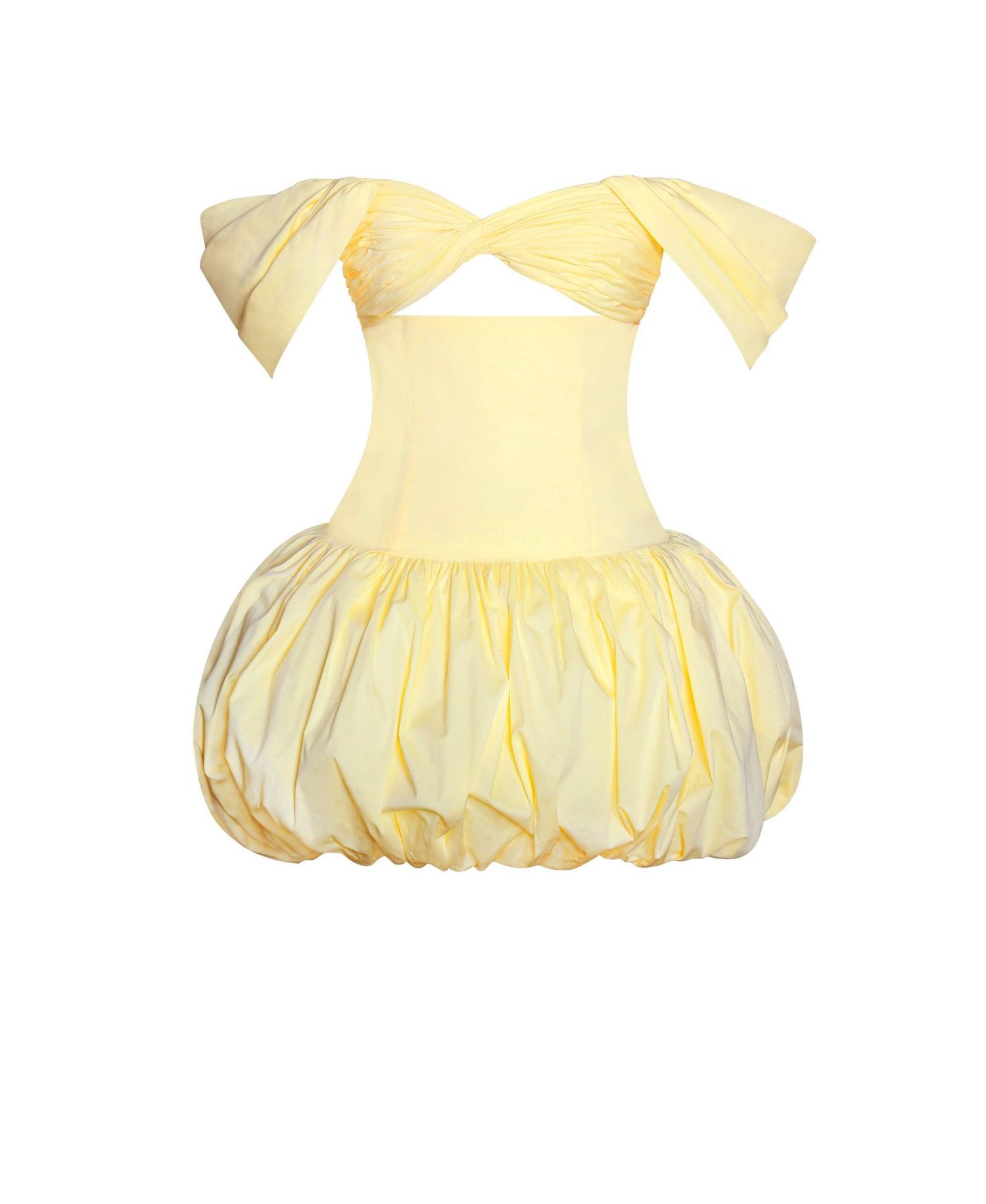Women's Umika Butter Yellow Bubble Hem Mini Dress