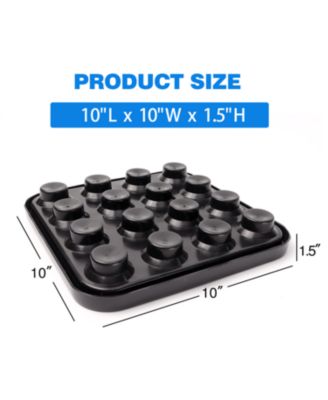 Black Plastic Billiard Ball Carrying Tray,  Pool Ball Storage Holder for 2.25-Inch Regulation Size Balls