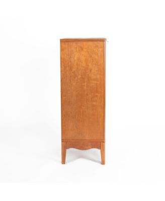 Modern Bathroom Floor & Linen Cabinet with Adjustable Shelves and Antique Brass Hardware