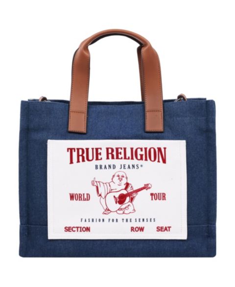 Женская сумка True Religion Medium Buddha Pocket Tote, цвет: Средний синий