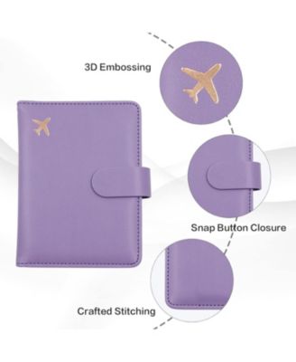 Passport Storage Wallet with 6 Slots- Purple