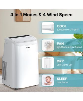  8,000 BTU Portable AC with Fan, Dehumidifier, App & Remote Control, 24H Timer, LED Display – Easy Room Cooling & Humidity Control