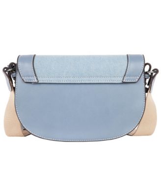 Dark Denim Logo Saddle Bag
