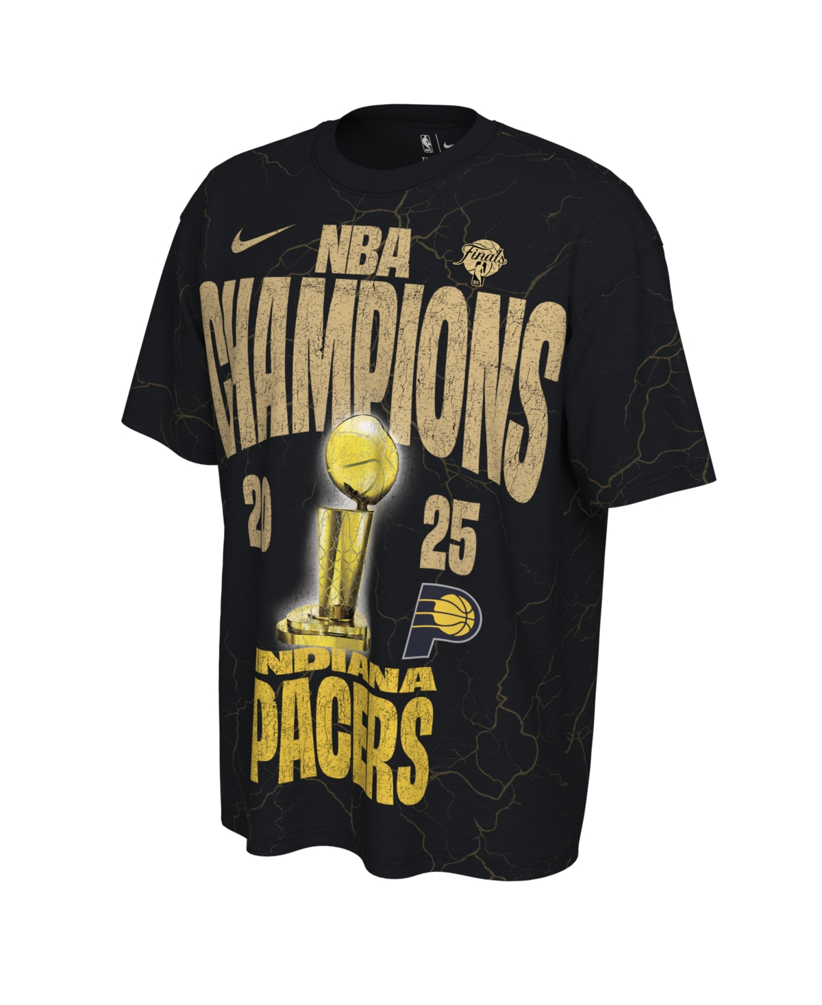 Nike Men's And Women's Black Indiana Pacers 2025 Nba Finals Champions Confetti Locker Room Limited Editio