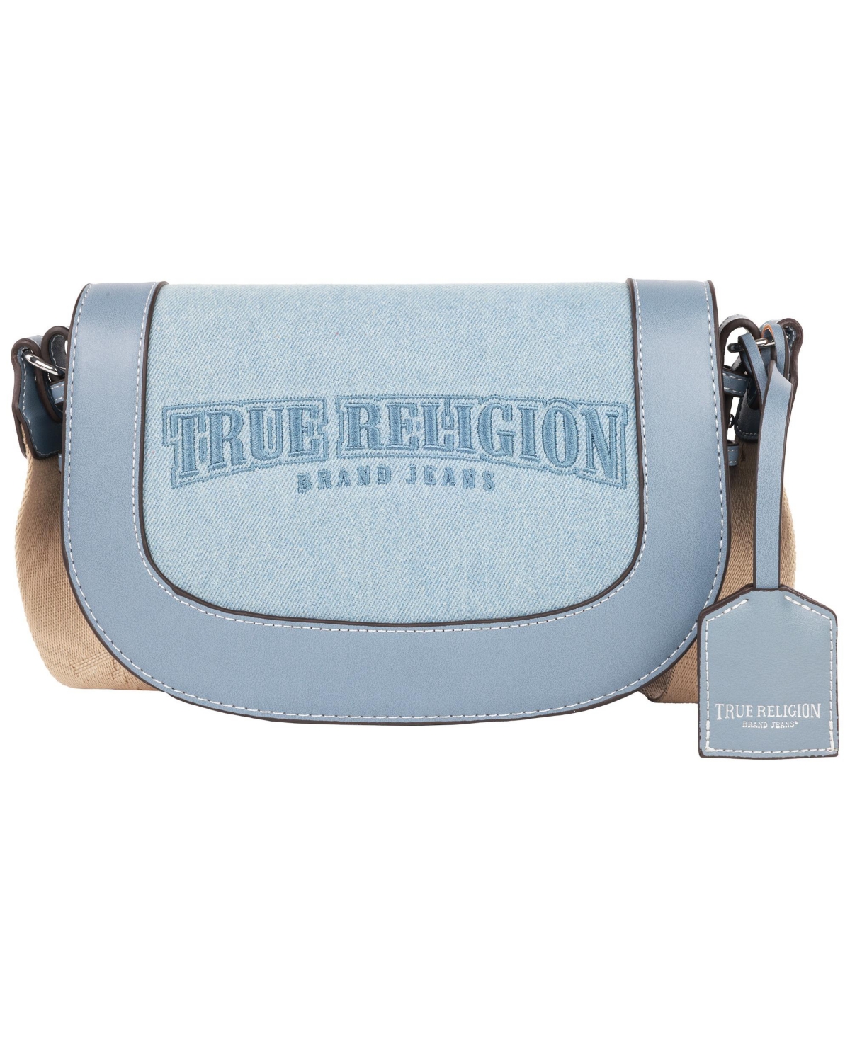 Dark Denim Logo Saddle Bag - Denim