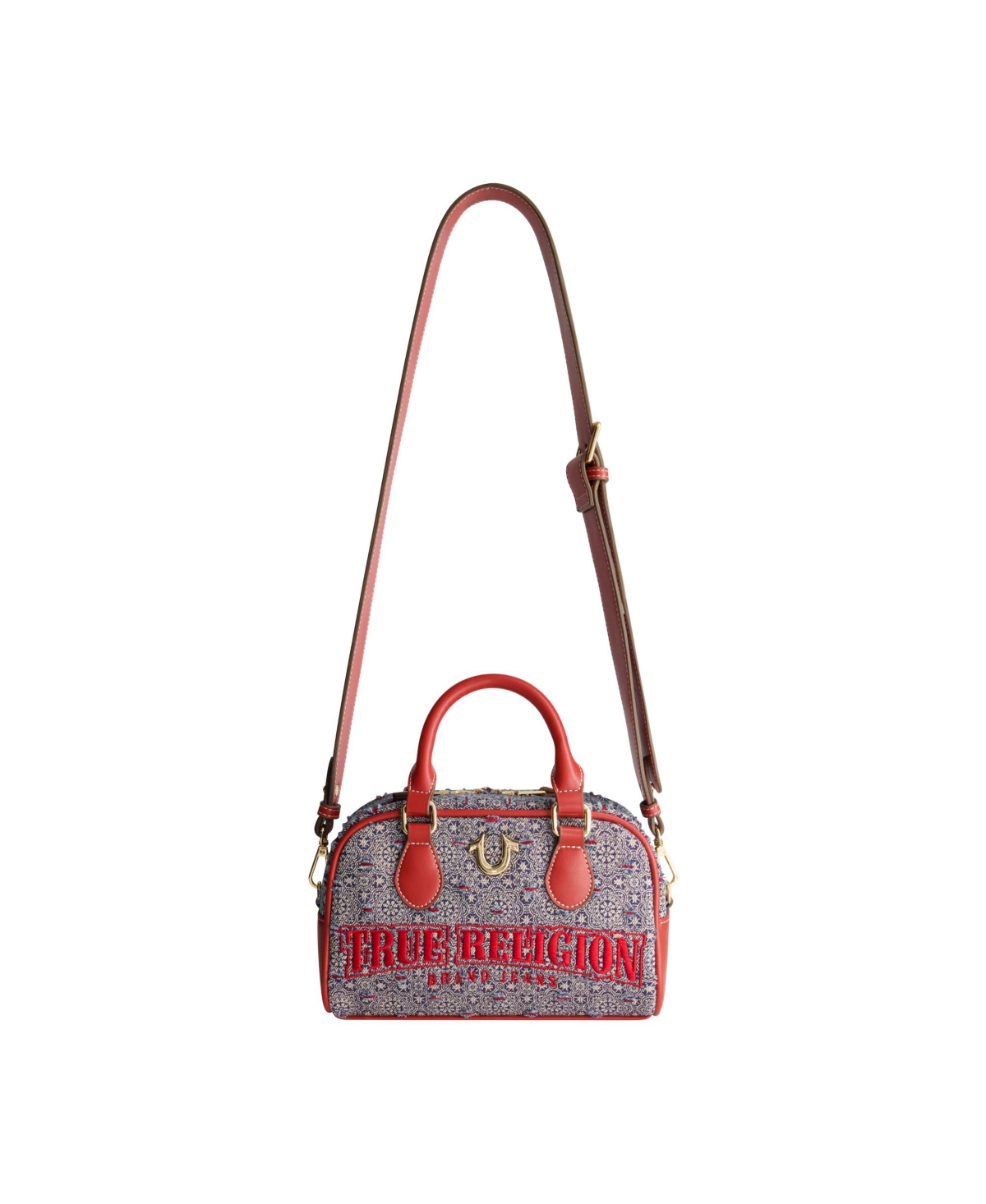 Tile Denim Mini Satchel - Navy