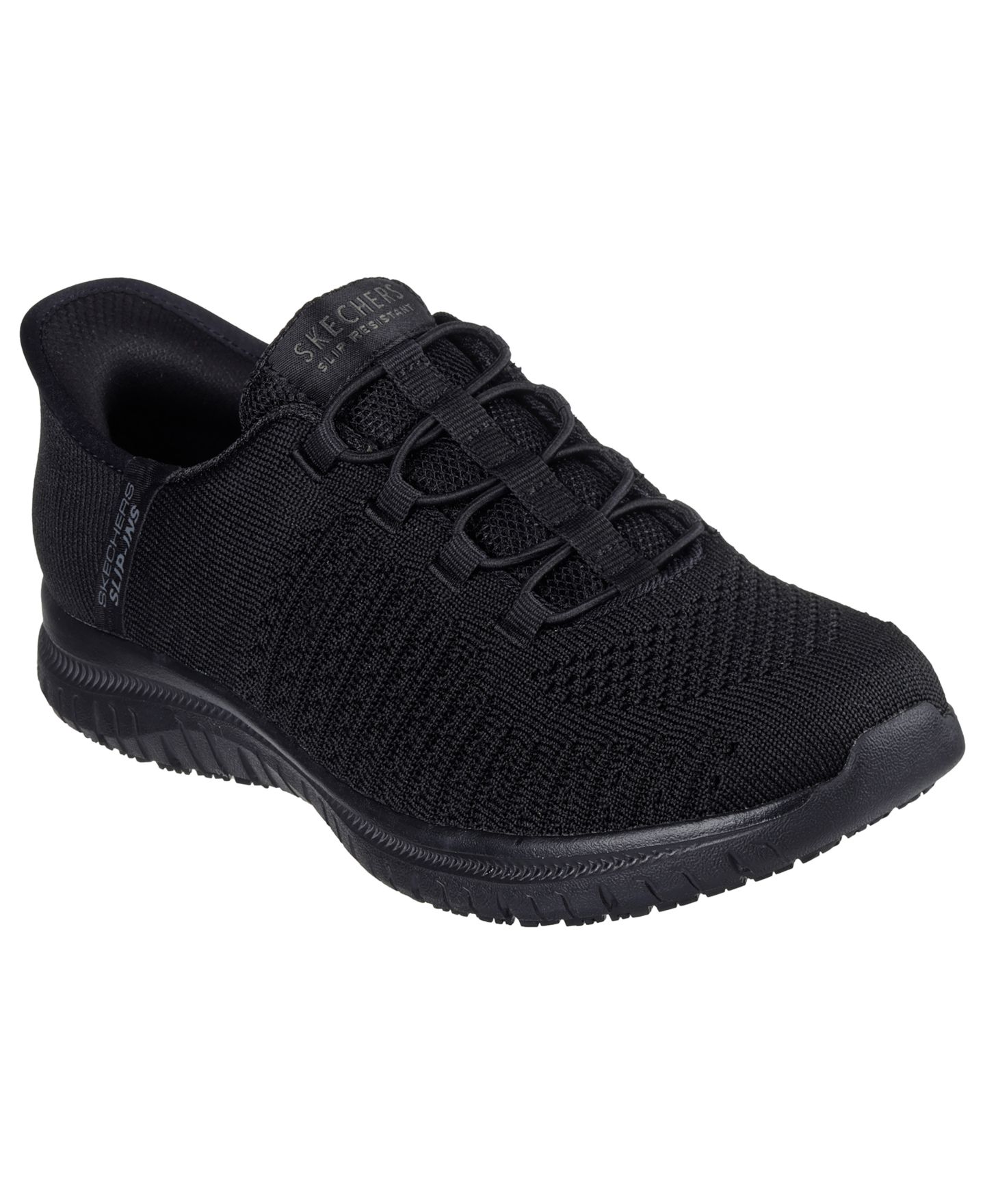 Женские кроссовки Skechers Slip-Ins: Work Slip-Resistant: Virtue - Valsea Work Sneakers, цвет: Чёрный — фото 1