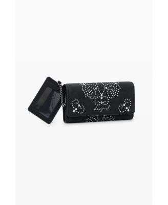 Women's Large studded cardholder wallet