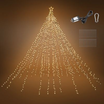 Vast-Starry 20Ft Flagpole LED Christmas Tree Kit Large 4840 LED for Outdoor Christmas Decorations Yard