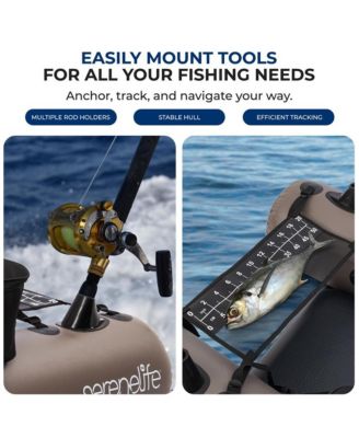 Inflatable Modular Fishing Kayak with Single-Action Hand Pump, Carry Bag, and Repair Kit