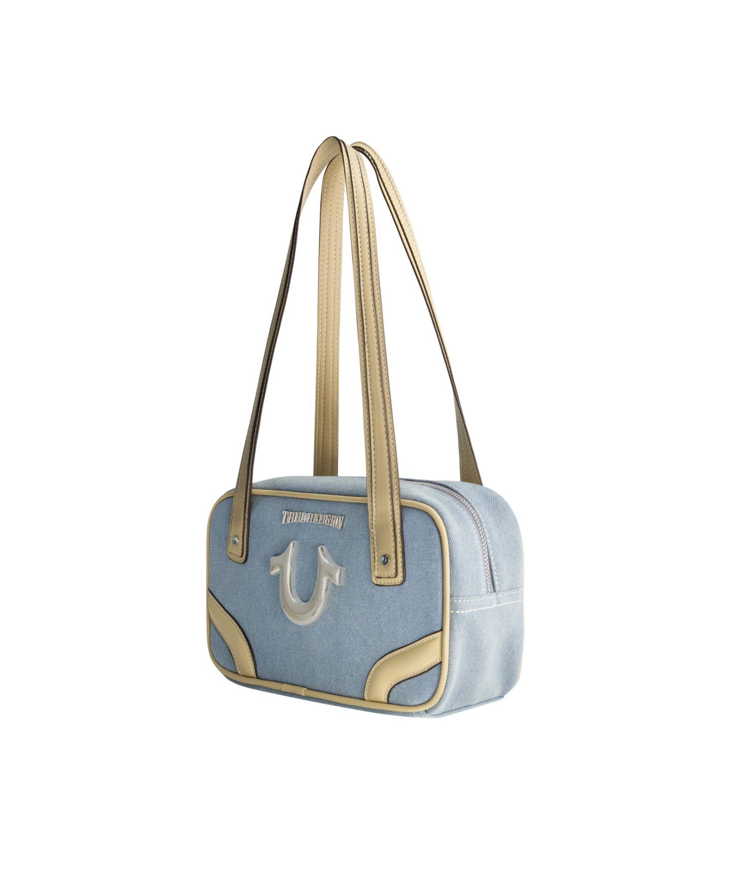 Женская сумка True Religion Small Denim Bowling Satchel, цвет: Джинсовый — фото 4