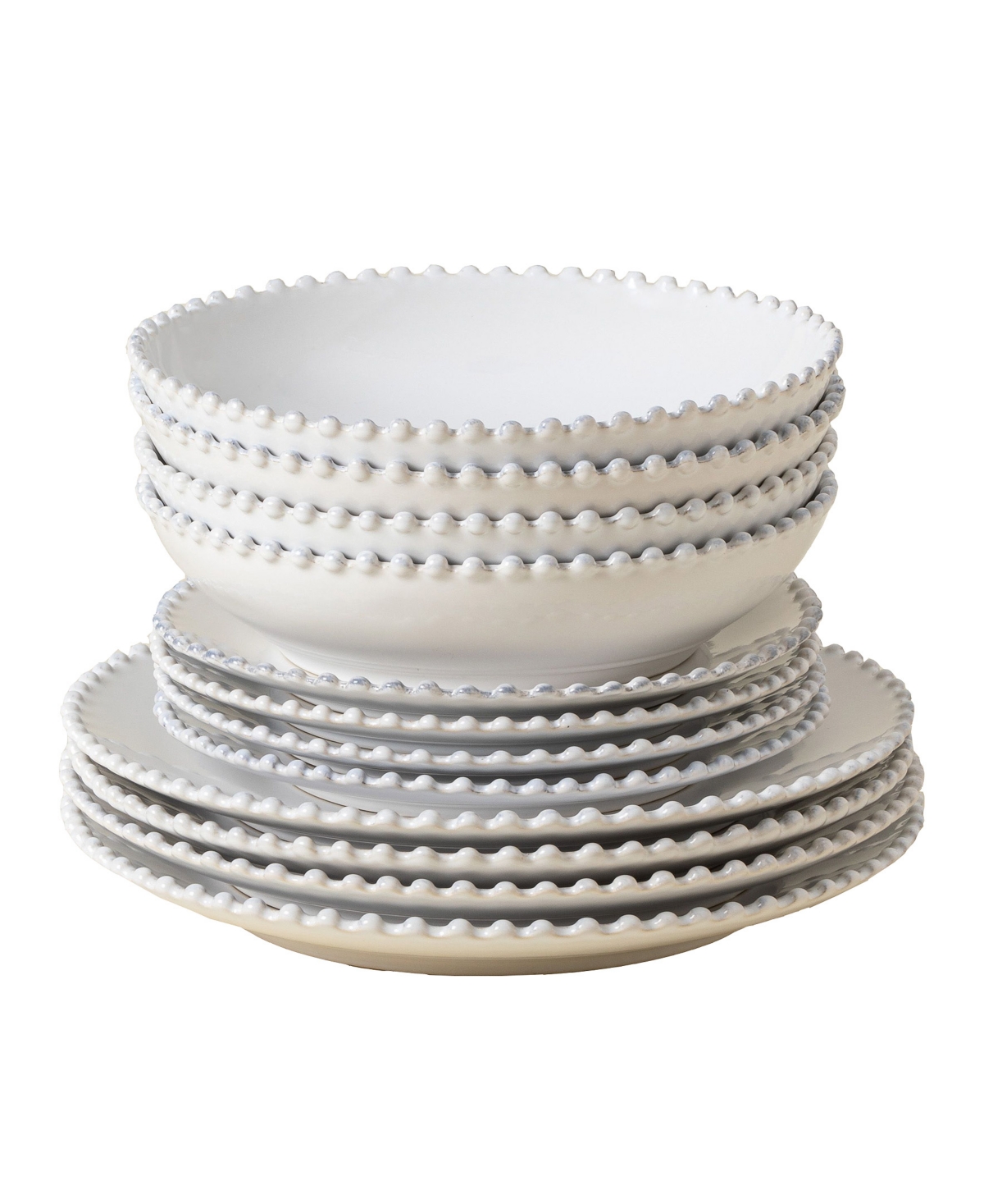 Pearl 12-Pc. Dinnerware Set, Service for 4 - White