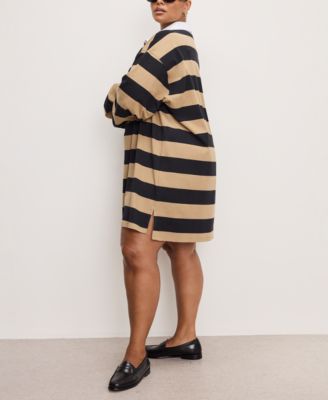 Women's Cotton Jersey Polo Mini Dress, Regular & Plus Size