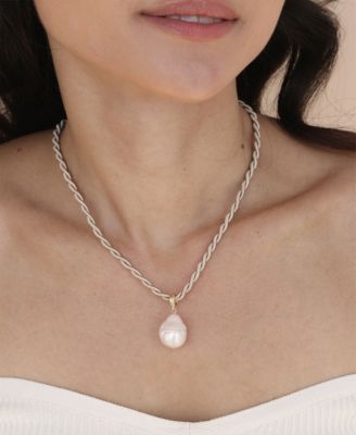 Freshwater Token Pendant Necklace