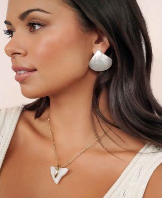 Rising Tide Mother of Pearl Stud Earrings