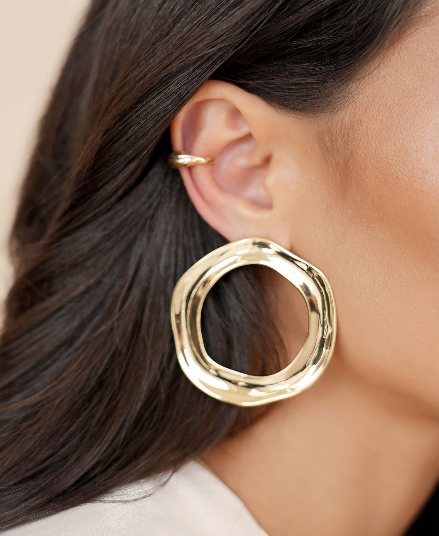 Open Circle Statement Earrings