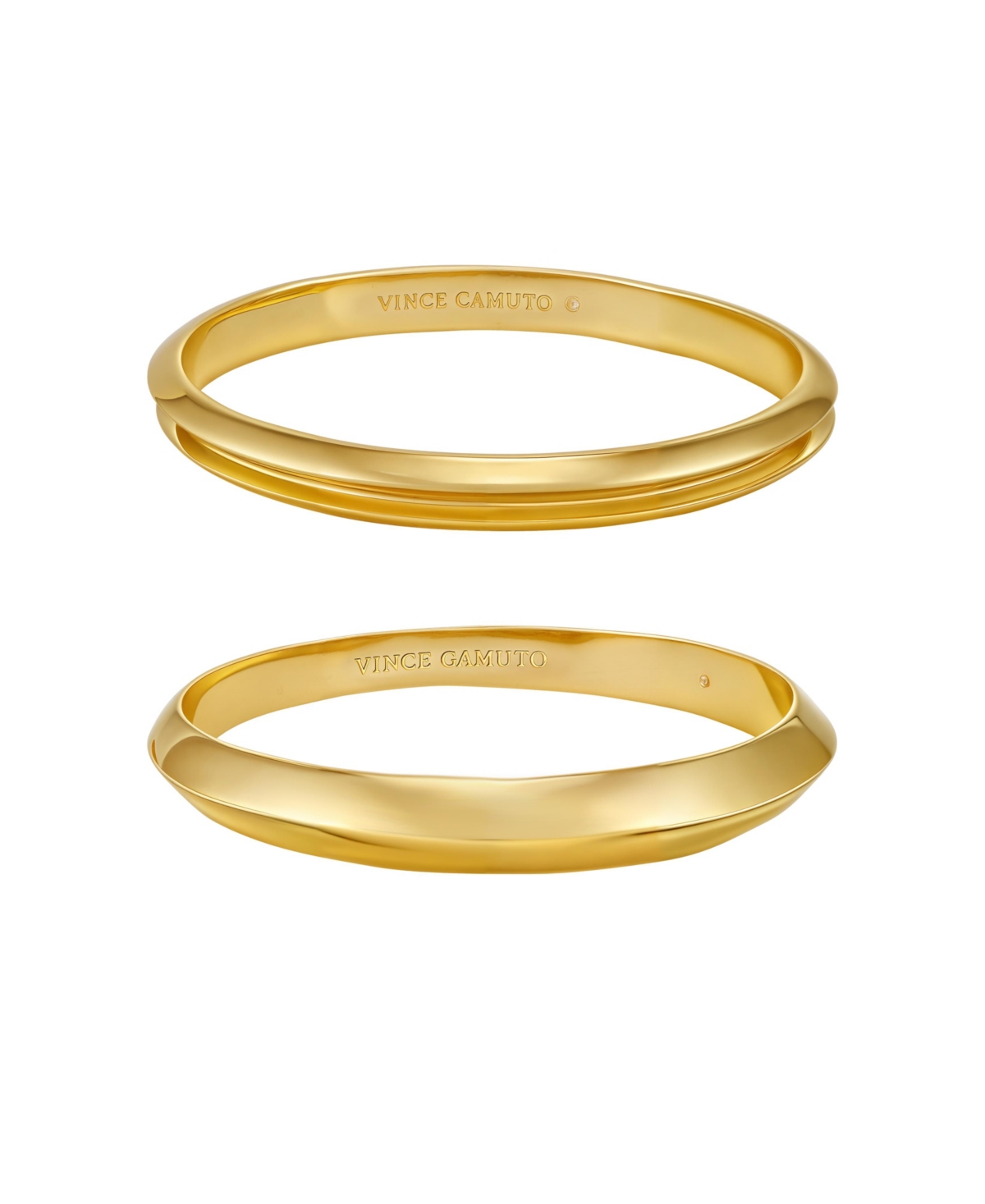 Gold Tone Bangle Bracelet Set - Gold Tone Plated