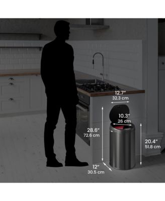 8 Gallon / 30 Liter Stainless Steel Sensor Kitchen Trash Can with Odor Filter