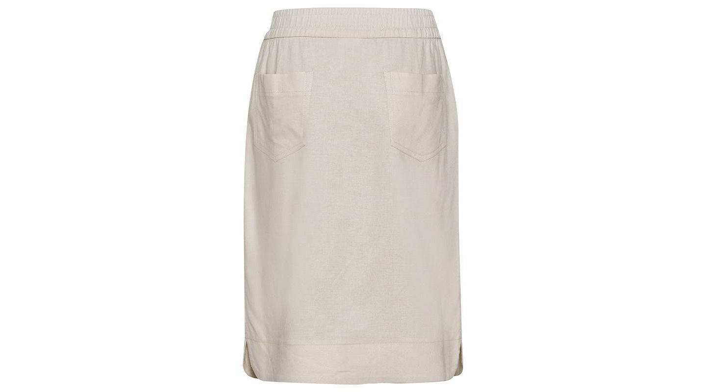Женская юбка Olsen Linen Blend Pull-On, цвет: Холщовый бежевый — фото 3