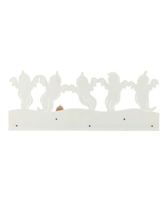 7" Halloween Wooden Metal White Ghost Silhouette Countdown Table Sign