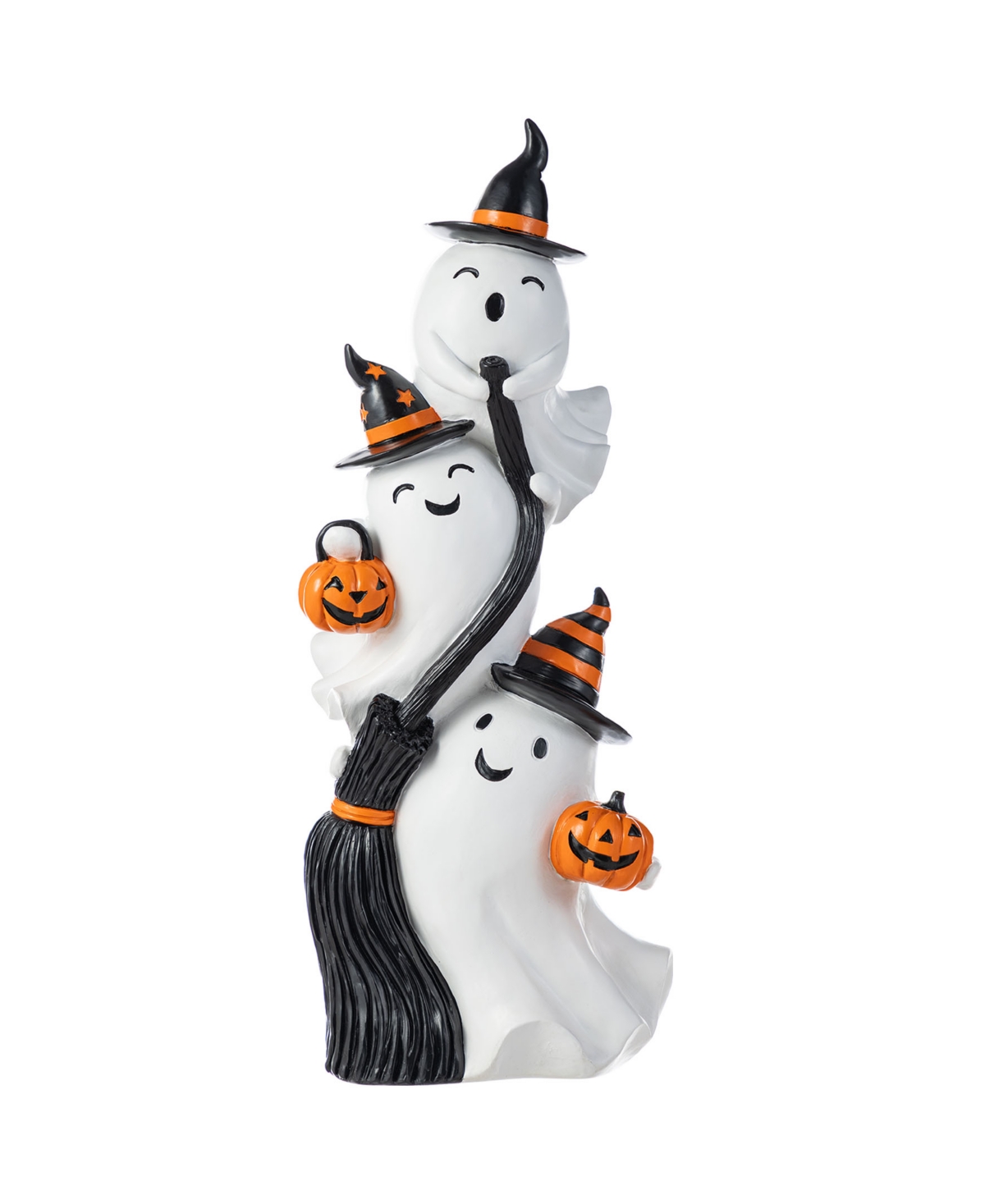 21.75" Halloween Resin Stacked Ghost Porch Decor - Multi